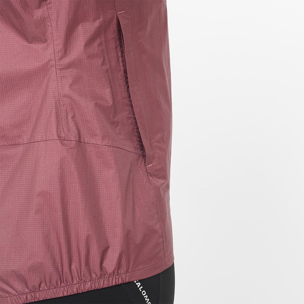 Salomon Bonatti Waterproof Løpejakke Dame Rosa