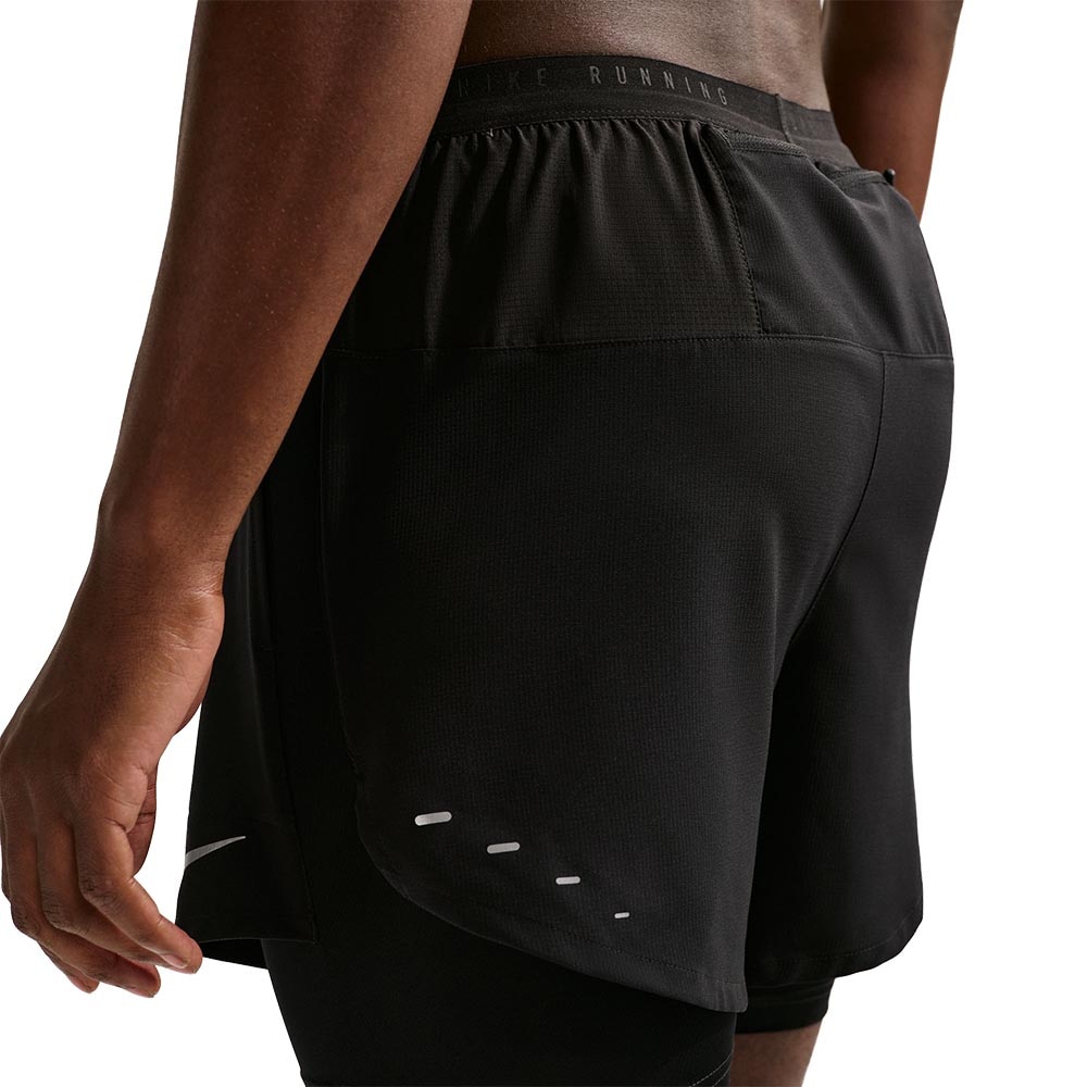 Nike Dri-Fit Stride 5'' Hybrid Løpeshorts Herre Sort