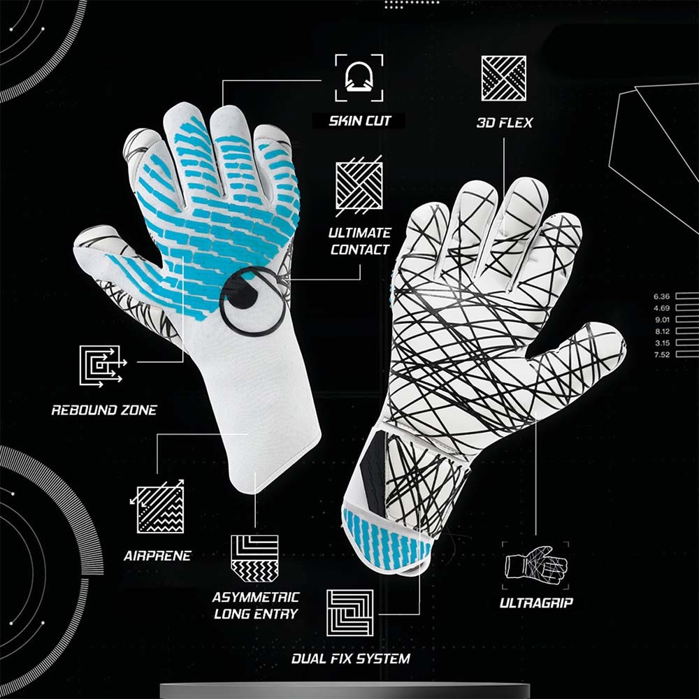 Uhlsport FM Cybertec Ultragrip SC Keeperhansker Hvit/Blå