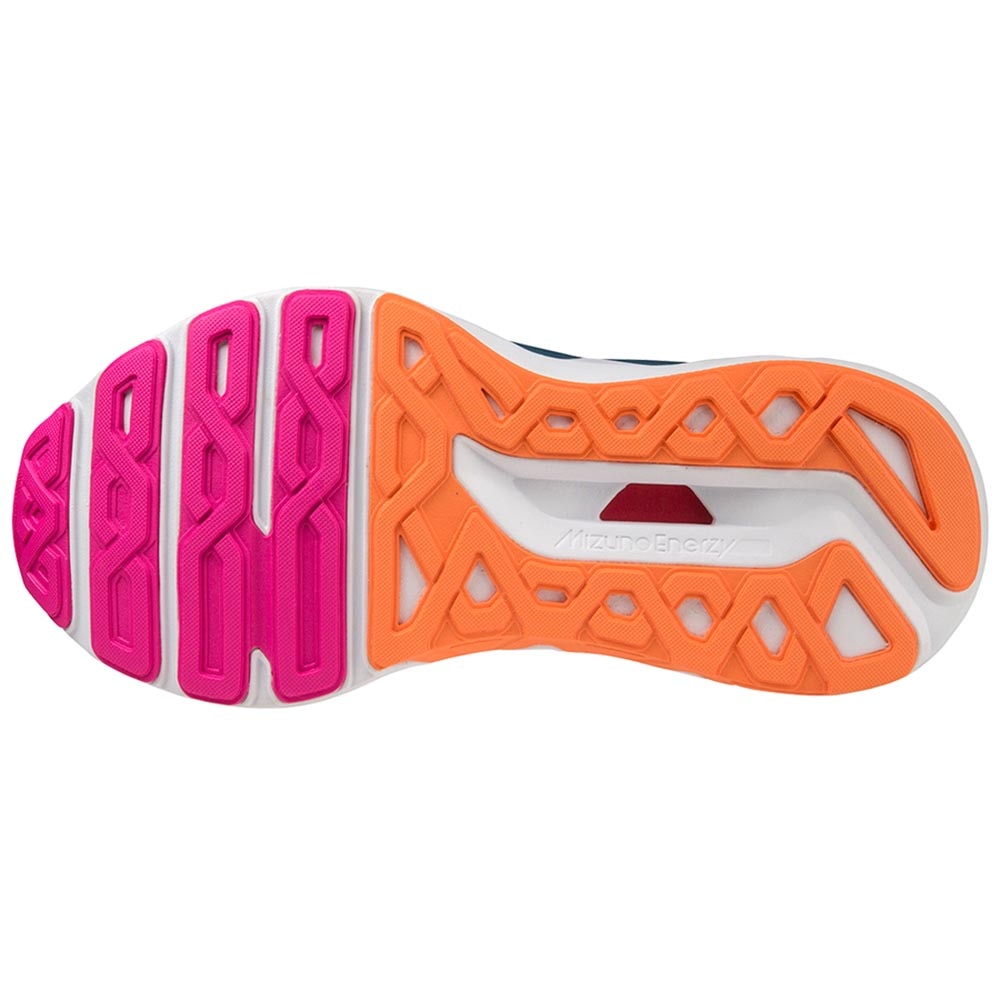 Mizuno Wave Horizon 6 Joggesko Dame Blå/Rosa/Oransje