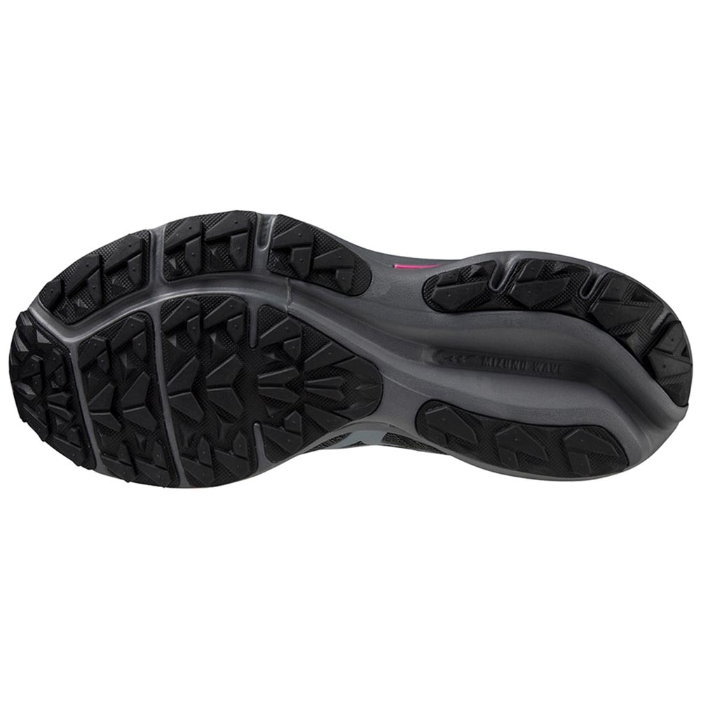 Mizuno Wave Rider GTX Joggesko Dame Sort/Grå/Rosa