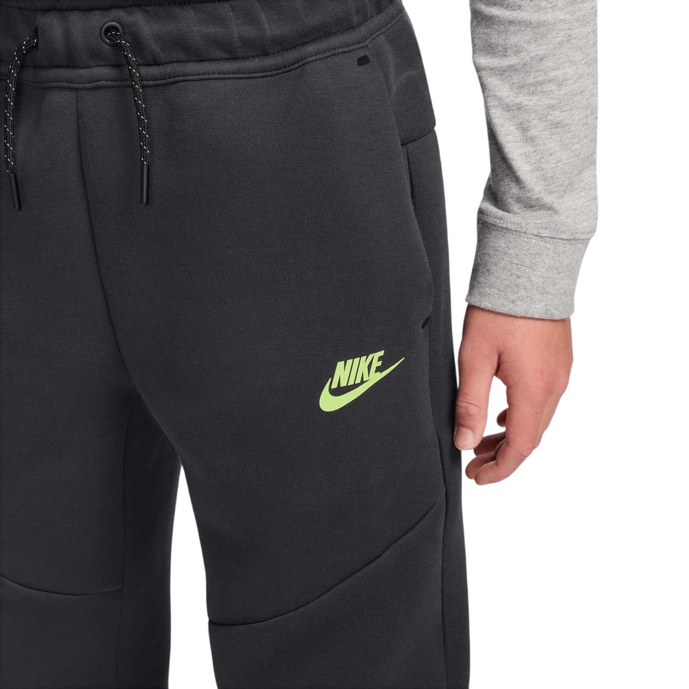 Nike NSW Tech Fleece Fritidsbukse Barn Mørkegrå/Grønn