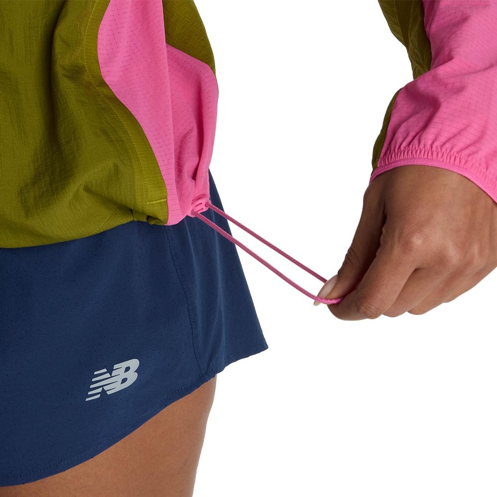 New Balance RC Løpejakke Dame Grønn/Rosa/Marine