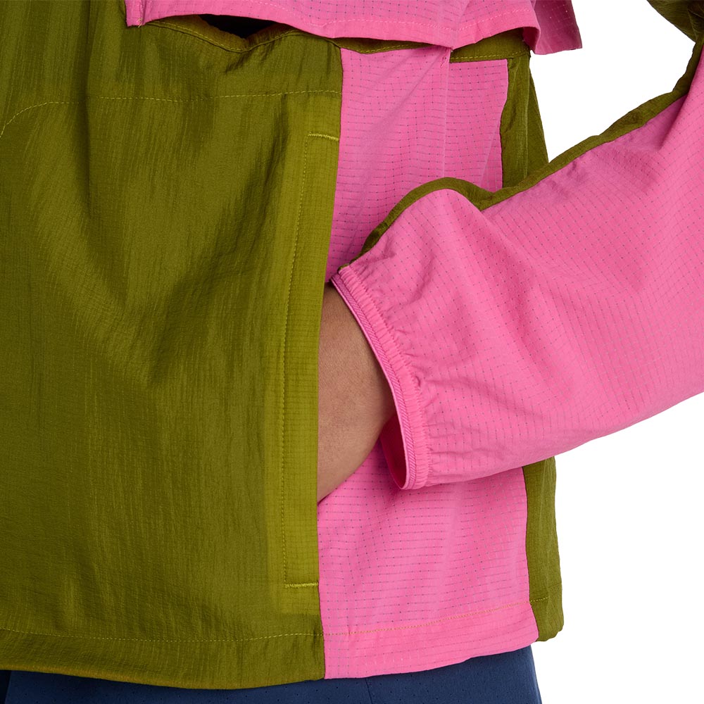 New Balance RC Løpejakke Dame Grønn/Rosa/Marine