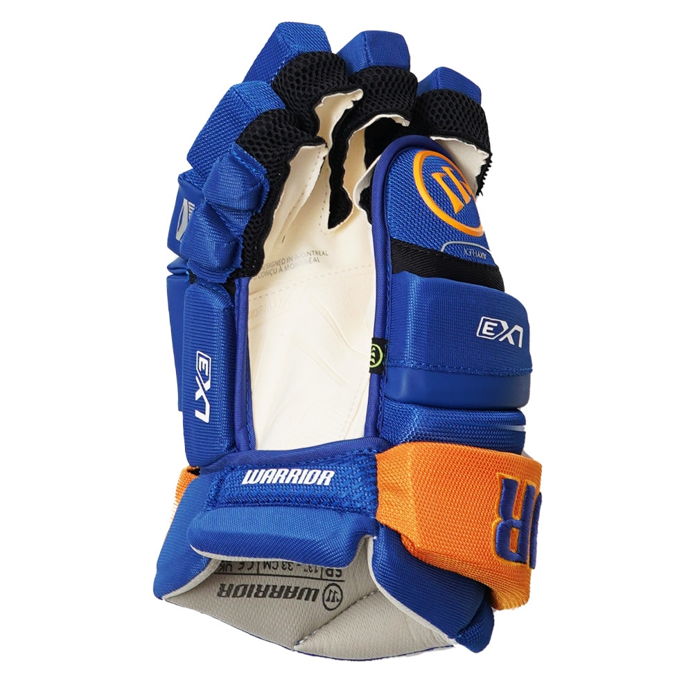 Warrior Alpha LX3 Junior Hockeyhanske Blå/Gul