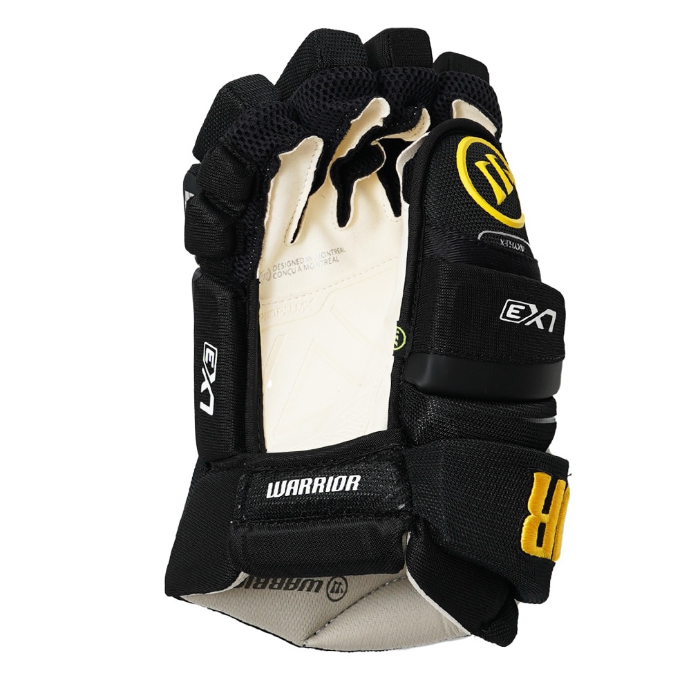Warrior Alpha LX3 Junior Hockeyhanske Svart/Gul