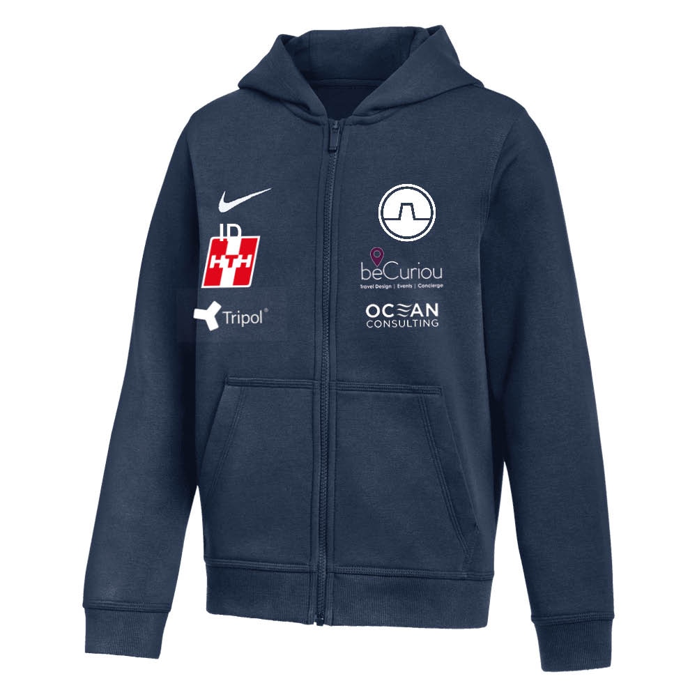 Nike Bærum Shotokan Karate Full-Zip Hettegenser Barn Marine