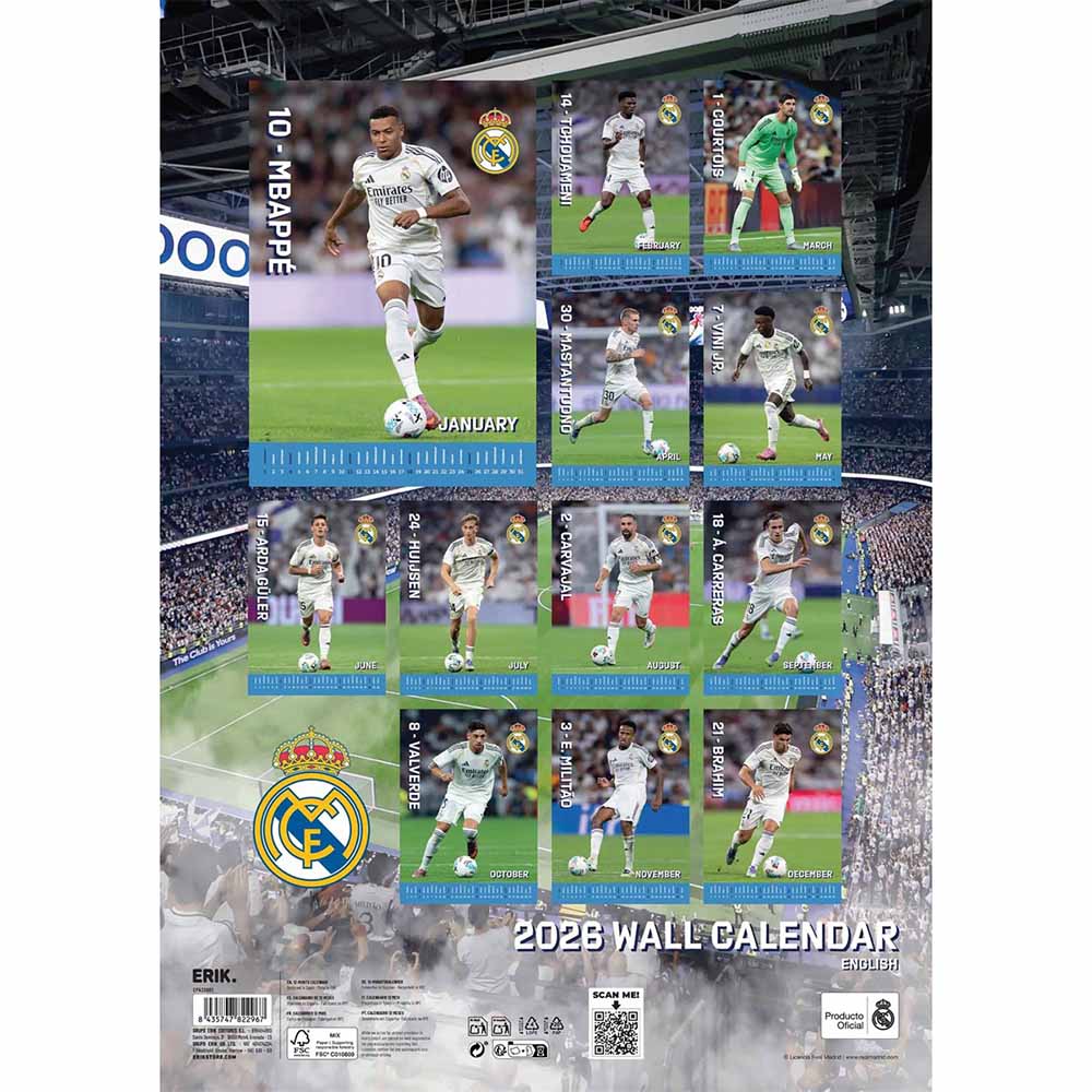 Official Product Real Madrid A3 Kalender 2026