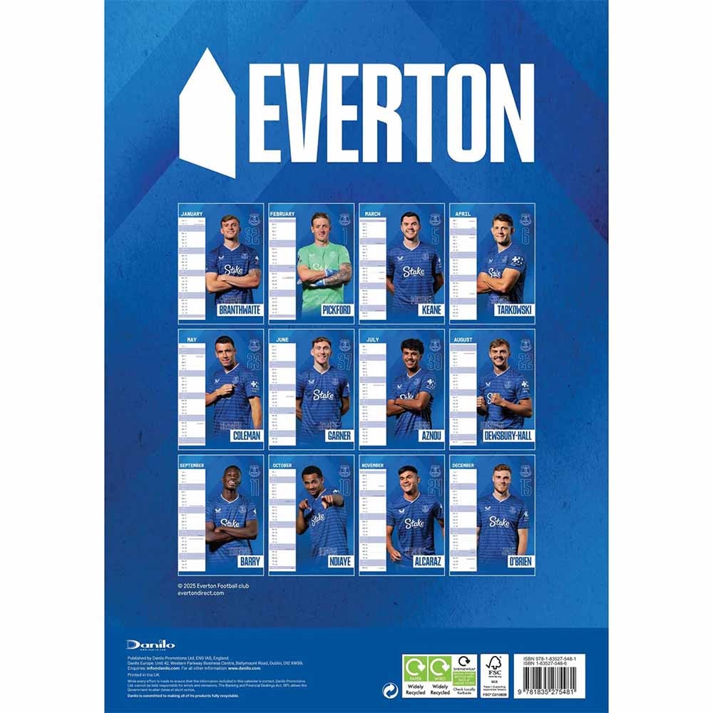 Official Product Everton A3 Kalender 2026