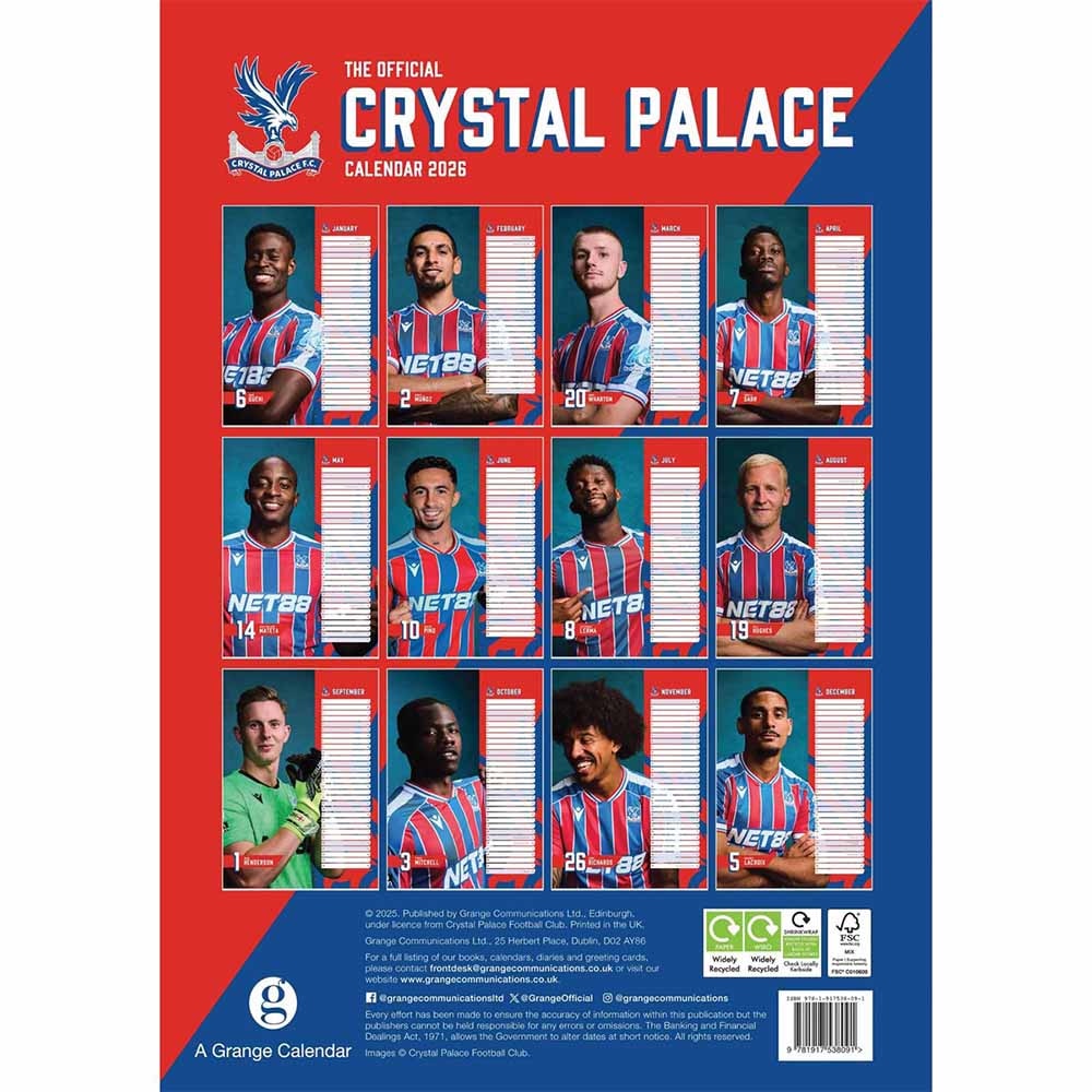 Official Product Crystal Palace A3 Kalender 2026