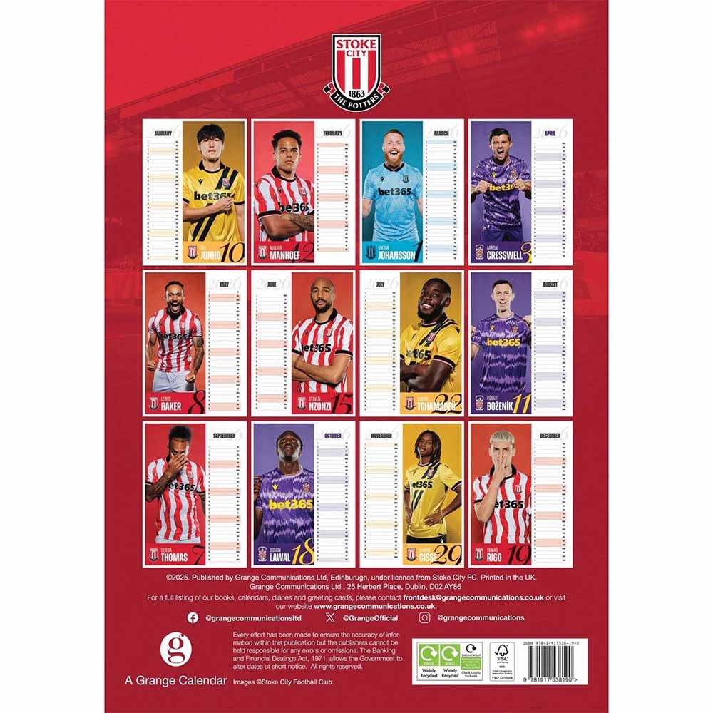 Official Product Stoke City A3 Kalender 2026