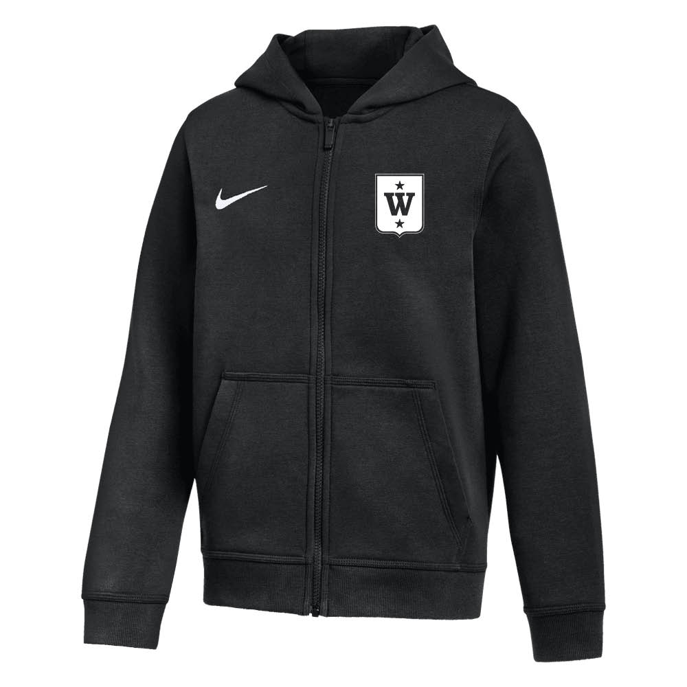 Nike WANG Toppidrett Full-Zip Hettegenser Barn Sort