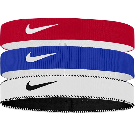 Nike Flex Classic Hårbånd 3pk Rød/Blå/Hvit