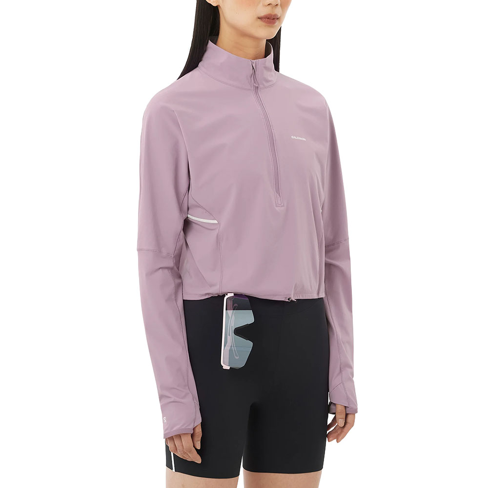 Salomon Sense Aero Hybrid Langermet trøye Dame Rosa