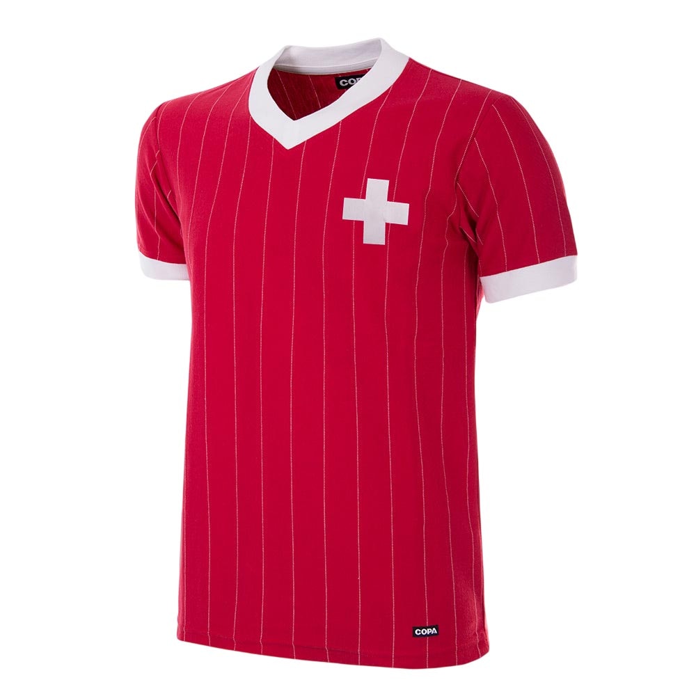 Copa Sveits 1982 Retro Fotballdrakt Hjemme