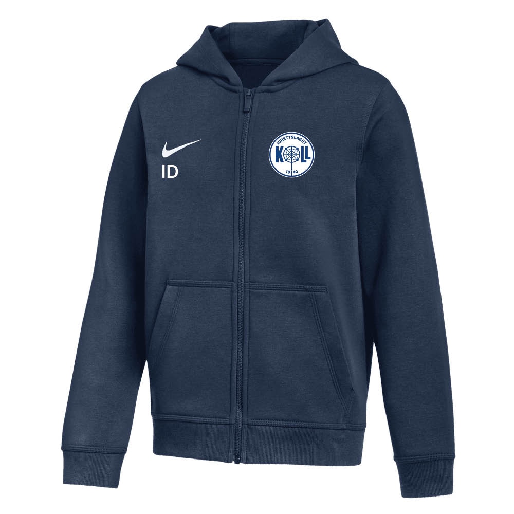 Nike Koll Fotball Full-Zip Hettegenser Barn Marine