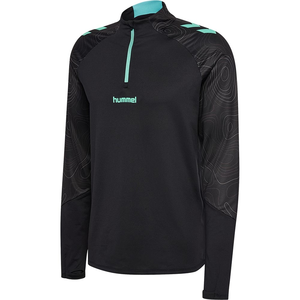Hummel Blaze 2.0 1/2 Zip Treningsgenser Sort/Turkis