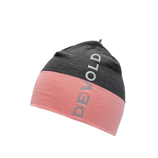 Devold Running Merino 130 Beanie Sort/Rosa