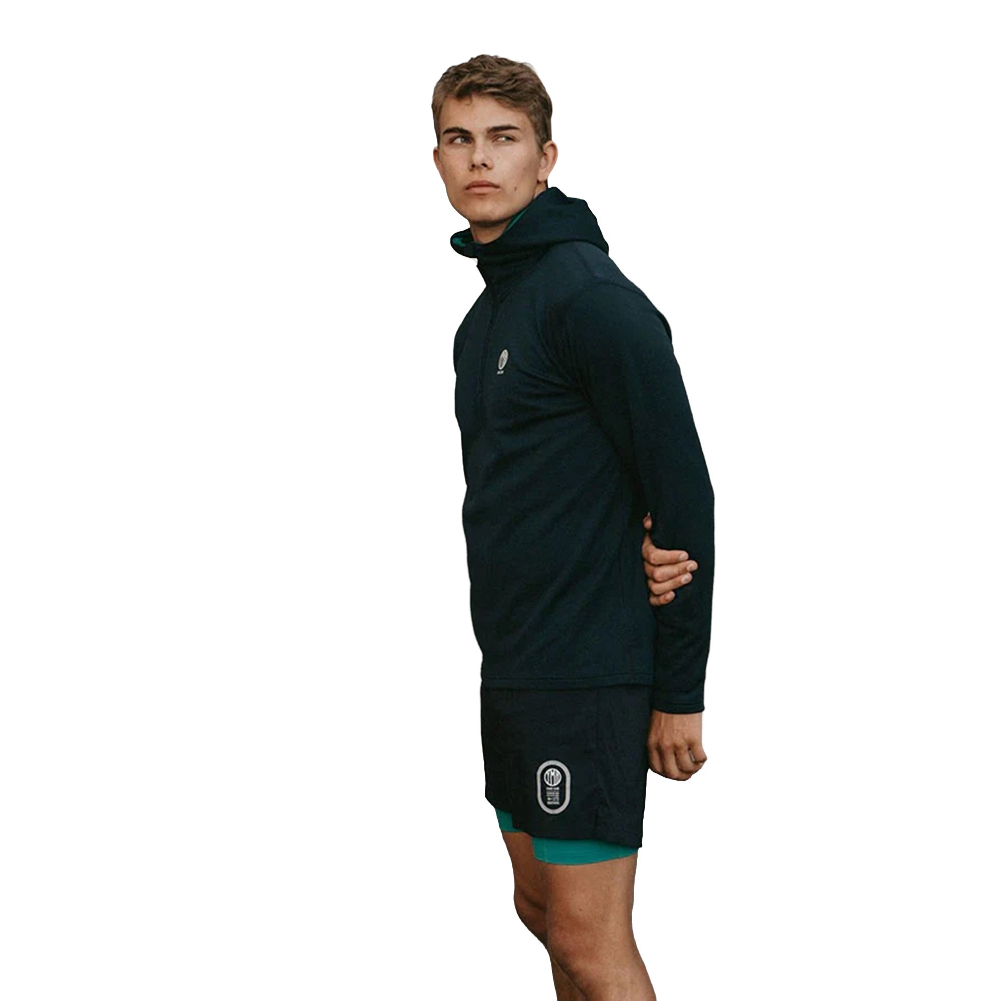 YMR Track Club Åsunden Half Zip Hettegenser Herre Marine