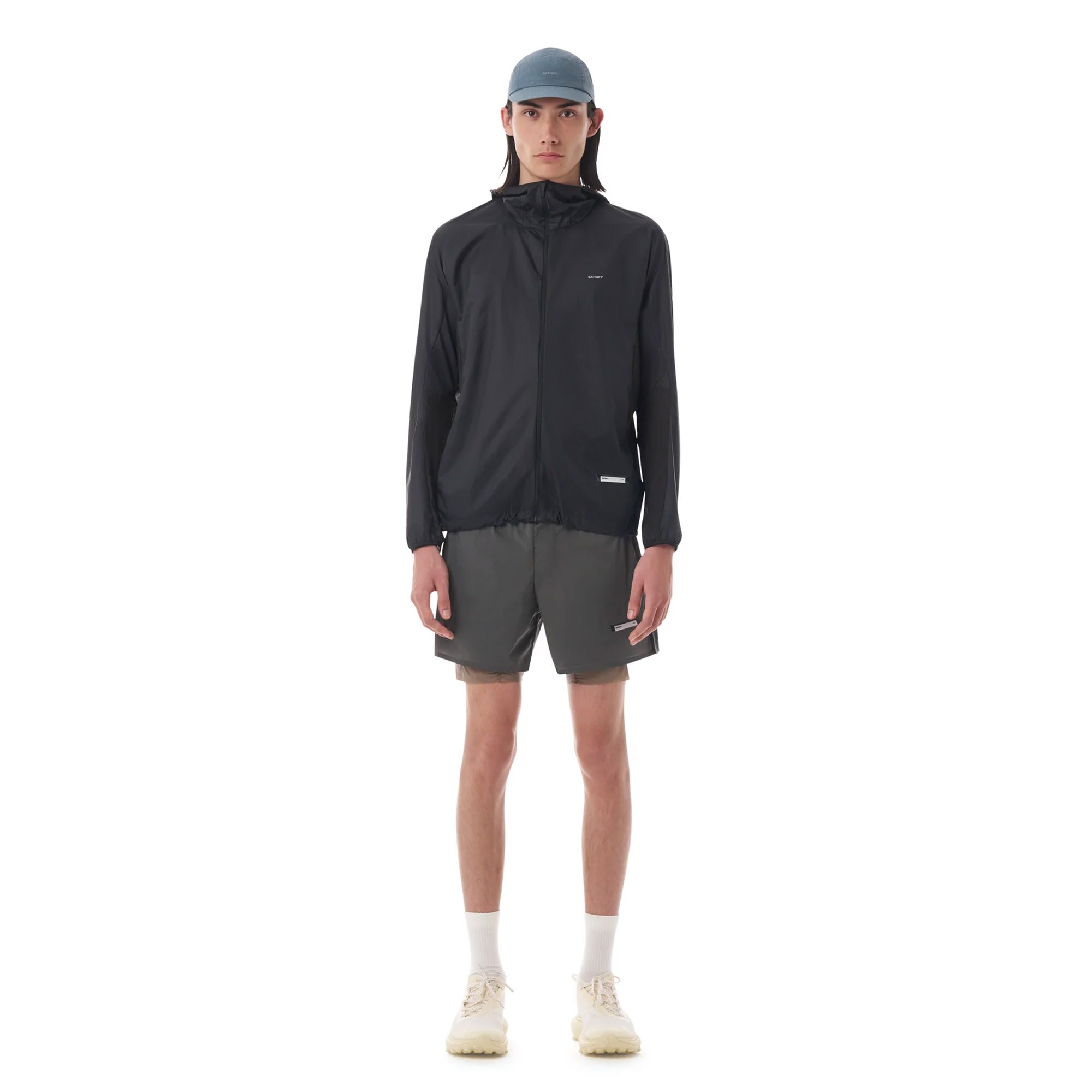 Satisfy Pertex Diamond Fuse Windbreaker Løpejakke Herre Sort