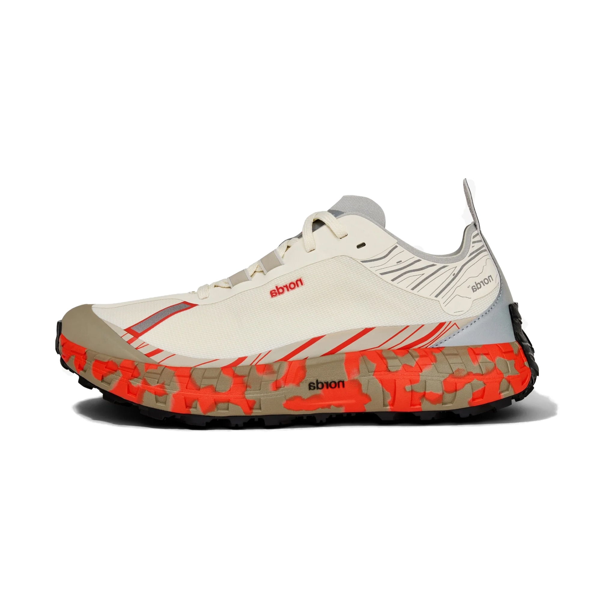 Norda 001A Abyss Løpesko herre Beige/Grønn/Rød