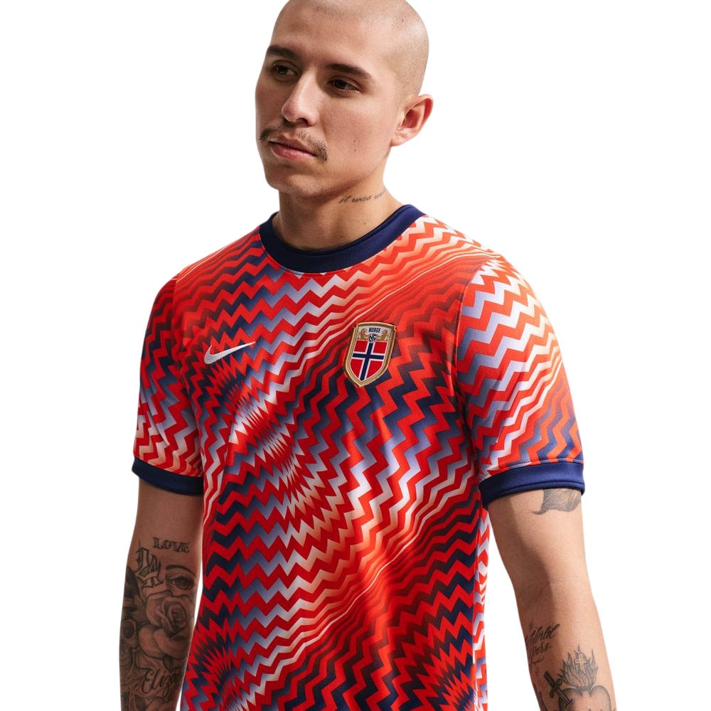 Nike Norge VM 2026 Dri-FIT Academy Pro Pre Match Treningstrøye Rød/Blå