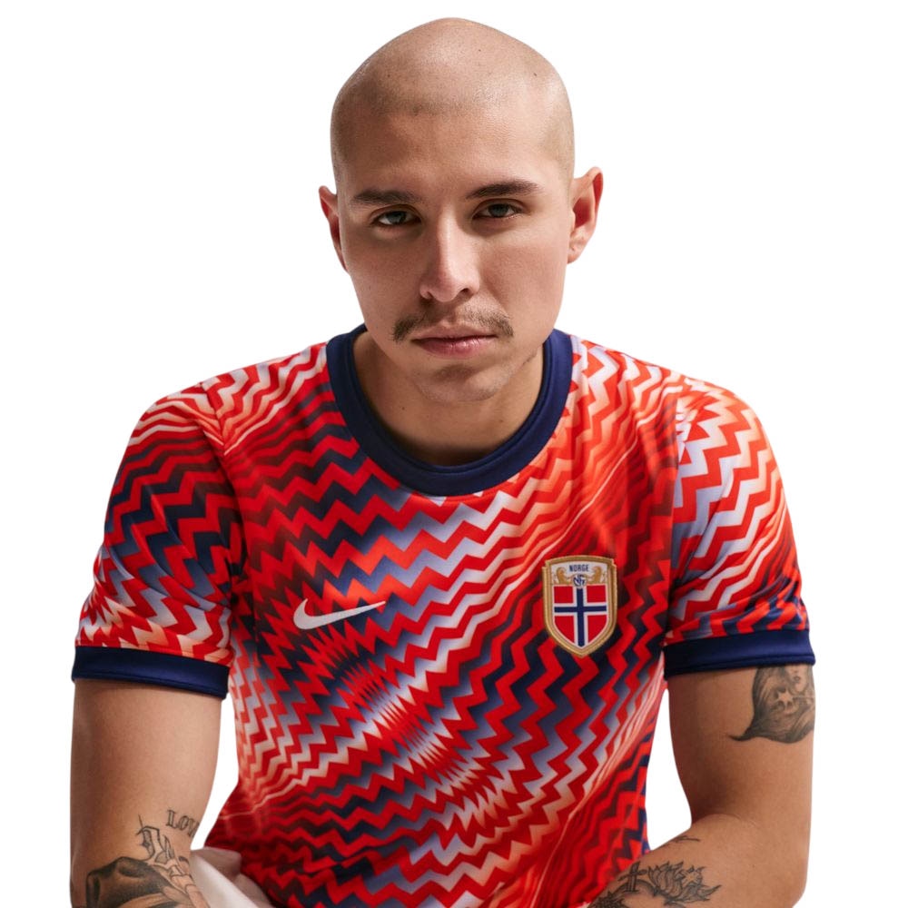 Nike Norge VM 2026 Dri-FIT Academy Pro Pre Match Treningstrøye Rød/Blå