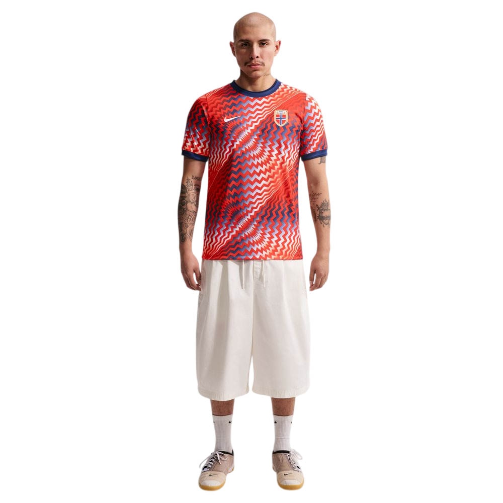 Nike Norge VM 2026 Dri-FIT Academy Pro Pre Match Treningstrøye Rød/Blå