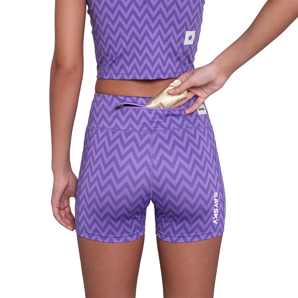 SAYSKY W Zig Zag Combat+ 4" Tights Dame Lilla