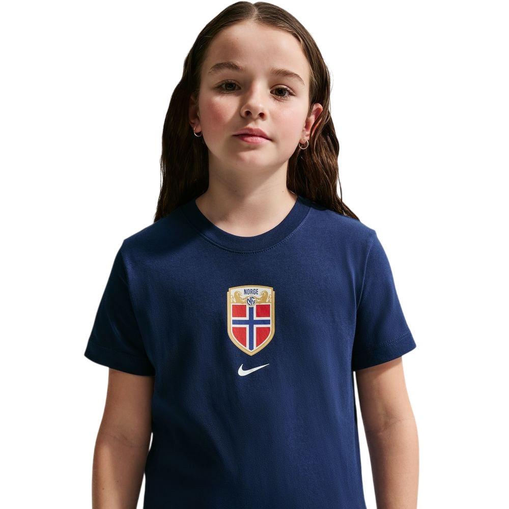 Nike Norge VM 2026 Crest T-Skjorte Barn Marine