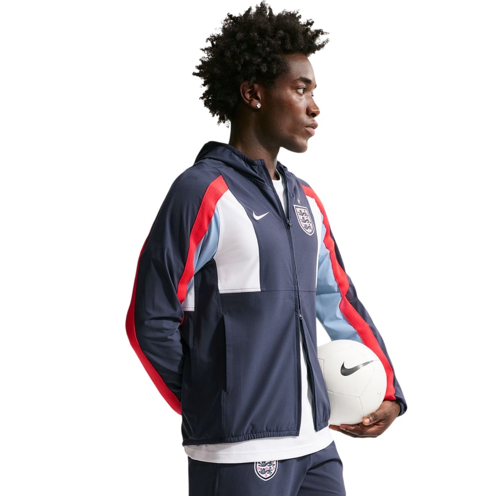 Nike England VM 2026 Dri-FIT Energy Woven Jakke Marine/Hvit/Rød