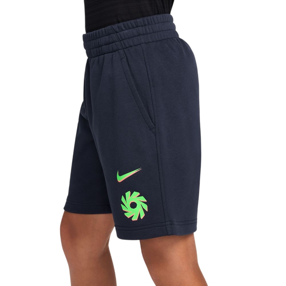 Nike Haaland Club Fleece Fritidsshorts Barn Marine/Grønn