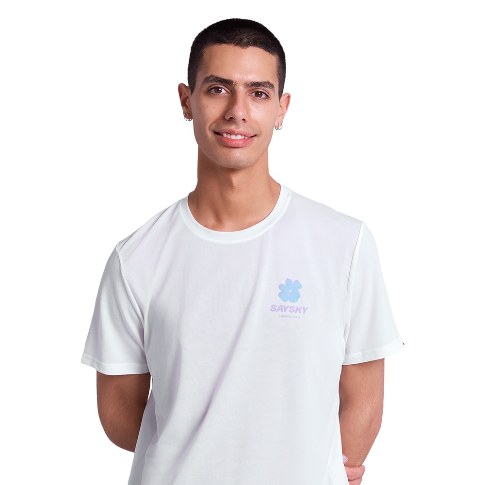 SAYSKY Flower Combat Kortermet T-skjorte Herre Hvit