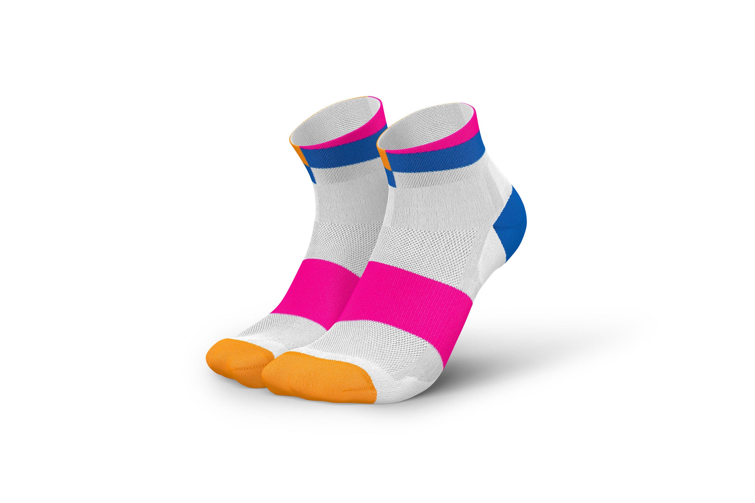 Incylence Ultralight Spirals Korte Løpesokker Hvit/Rosa/Blå