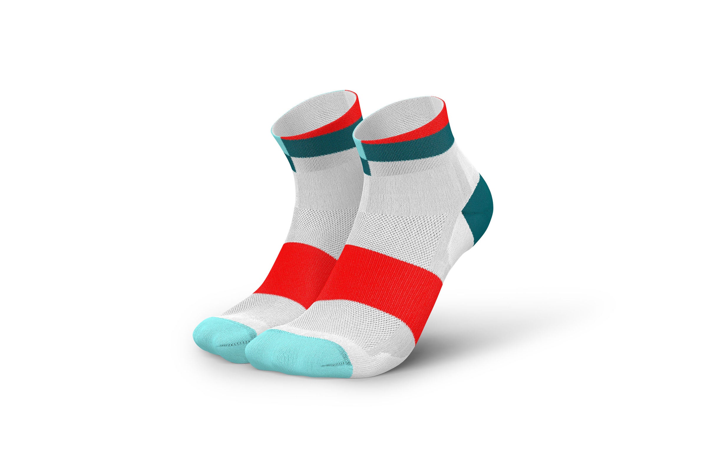 Incylence Ultralight Spirals Korte Løpesokker Hvit/Rød/Grønn