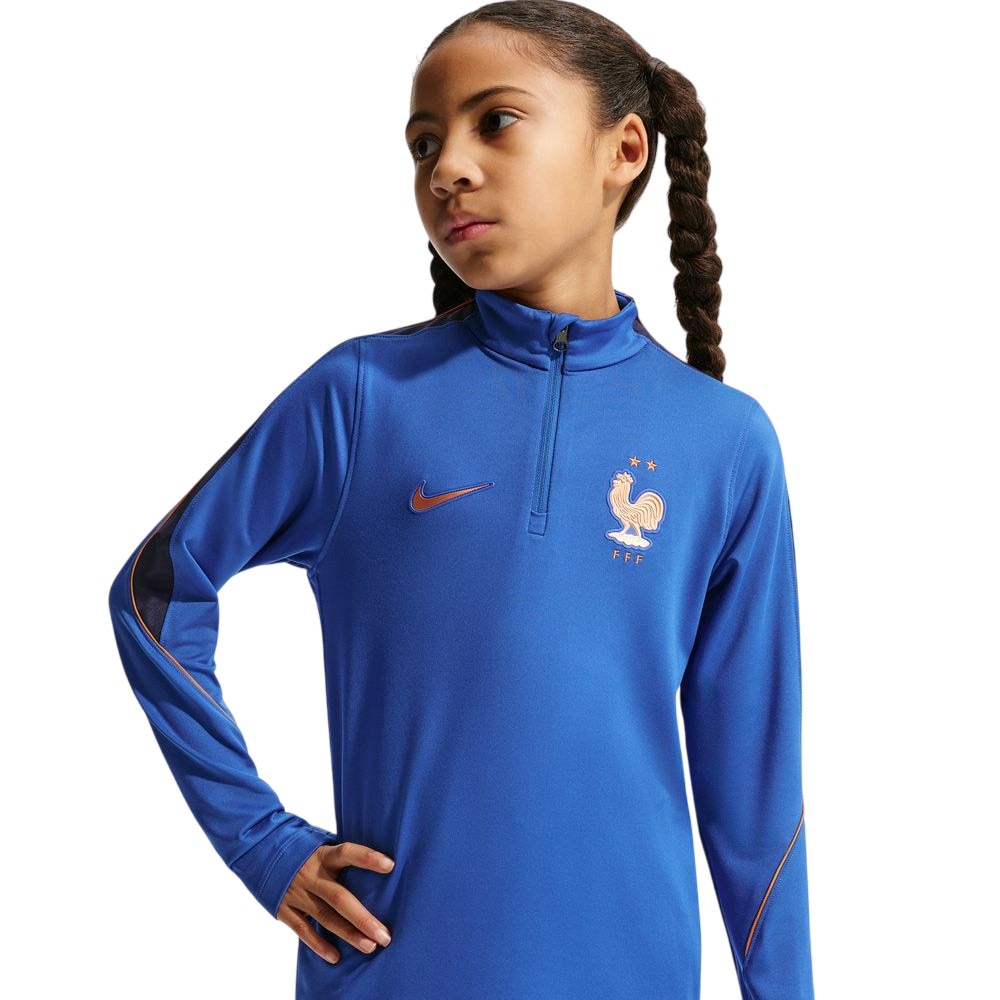 Nike Frankrike VM 2026 Dri-FIT Strike Treningsgenser Barn Blå