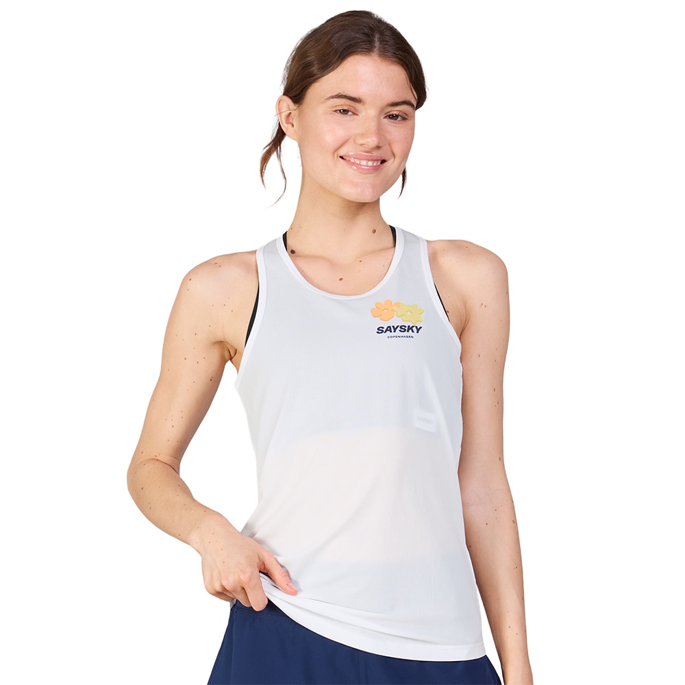 SAYSKY Flower Combat Singlet Dame Hvit
