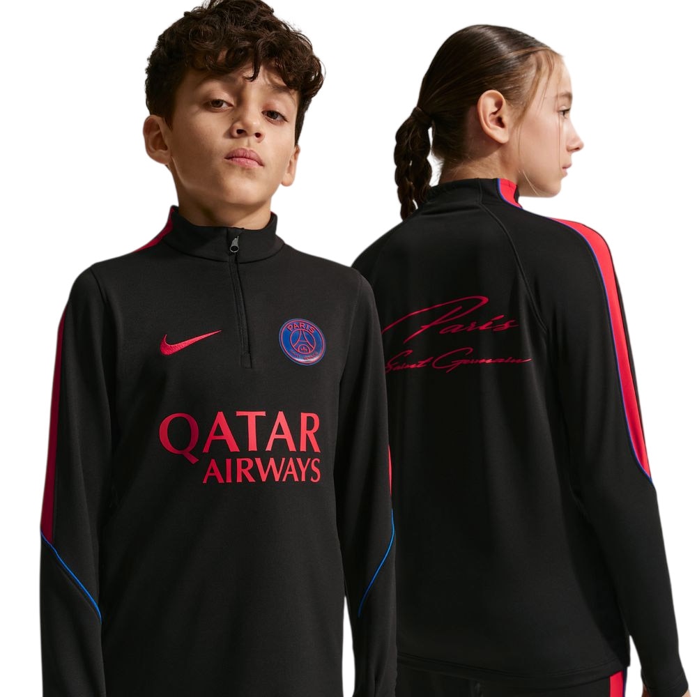 Nike PSG Dri-FIT Strike Treningsgenser 26/27 Barn Sort/Rød