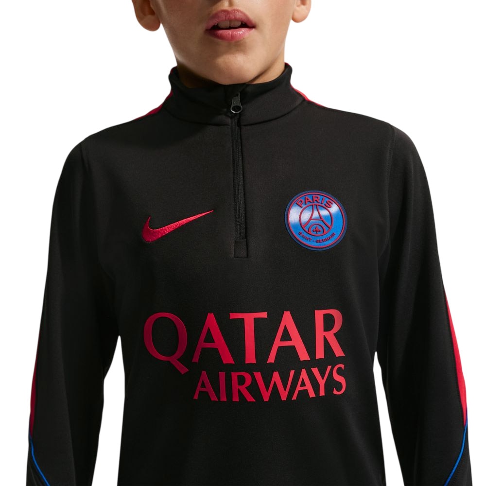 Nike PSG Dri-FIT Strike Treningsgenser 26/27 Barn Sort/Rød