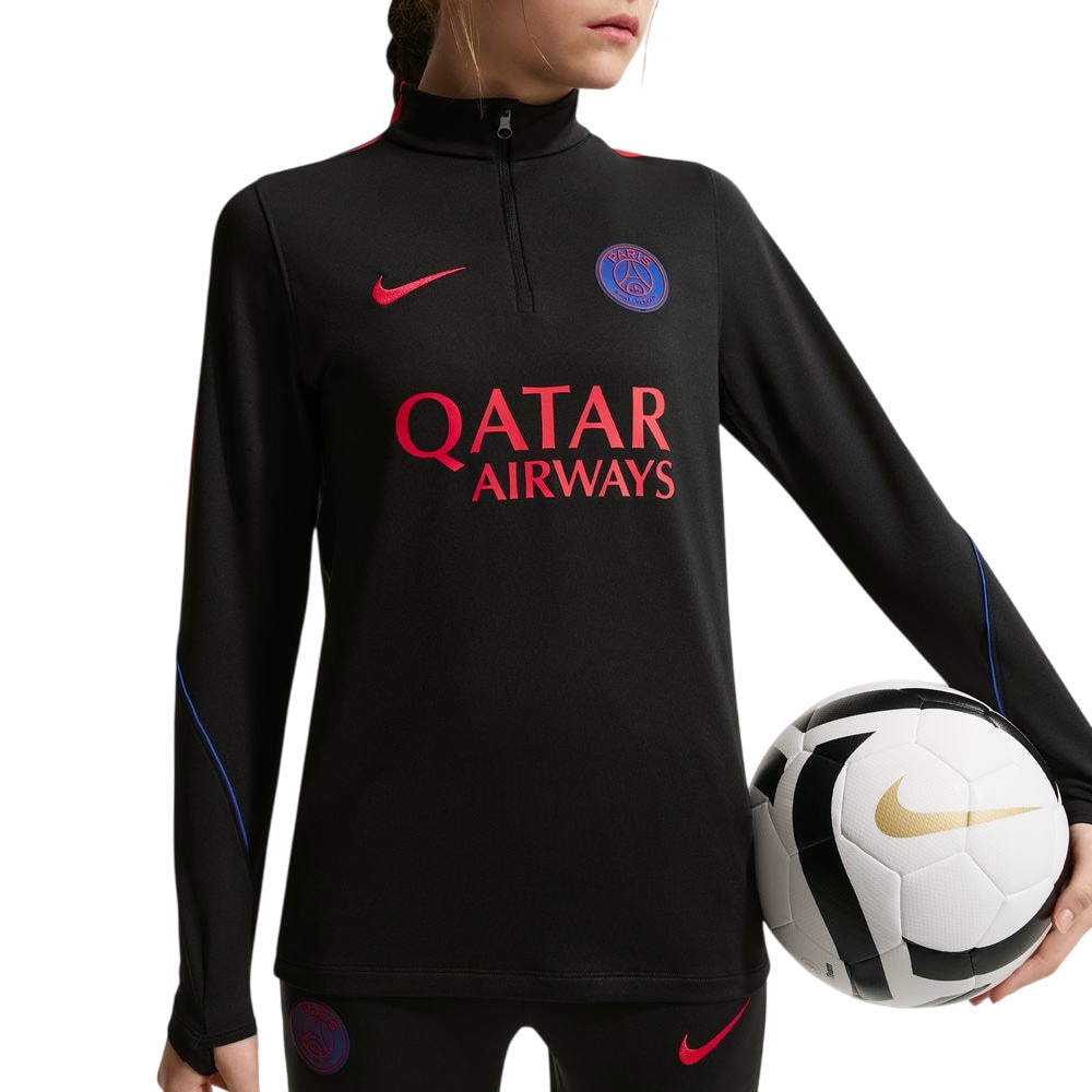 Nike PSG Dri-FIT Strike Treningsgenser 26/27 Barn Sort/Rød
