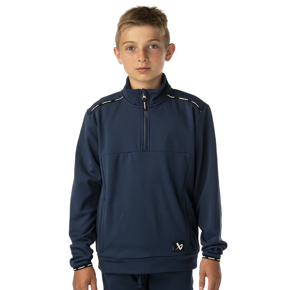 Bauer S26 Team 1/2 Zip Barn Genser Marine