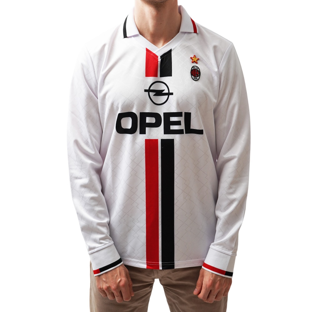 Official Product AC Milan 1996 Retro Langermet Fotballdrakt Borte