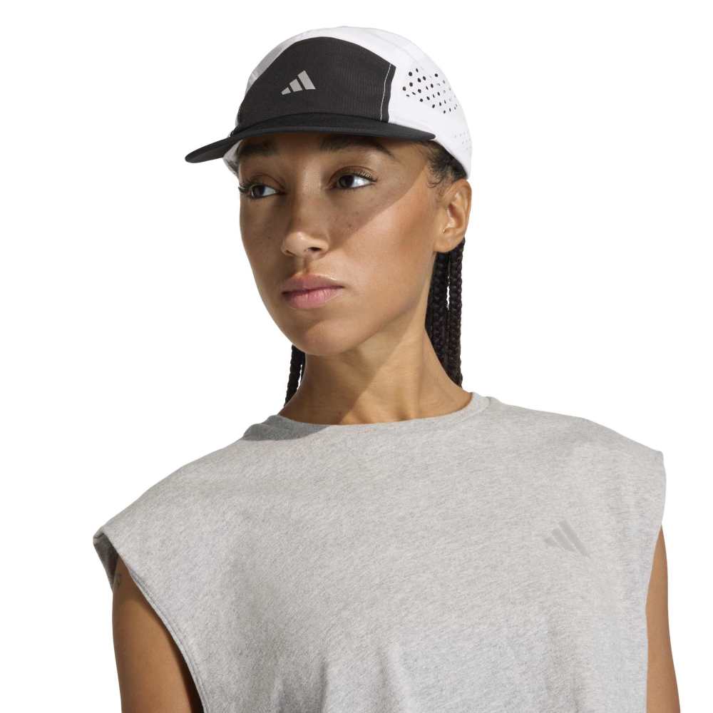 Adidas Run 5-Panel Løpecap Sort/Hvit
