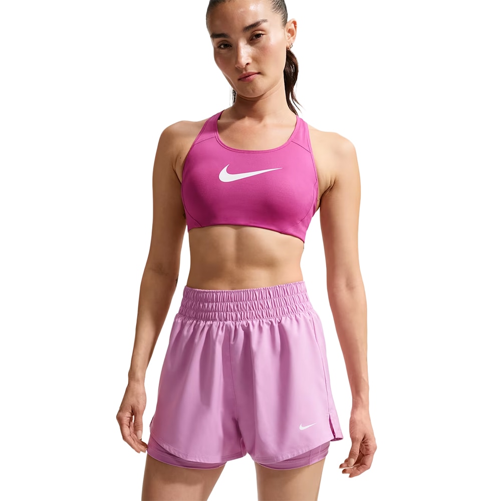 Nike One Dri-FIT High-Waisted 3" Løpeshorts Dame Rosa