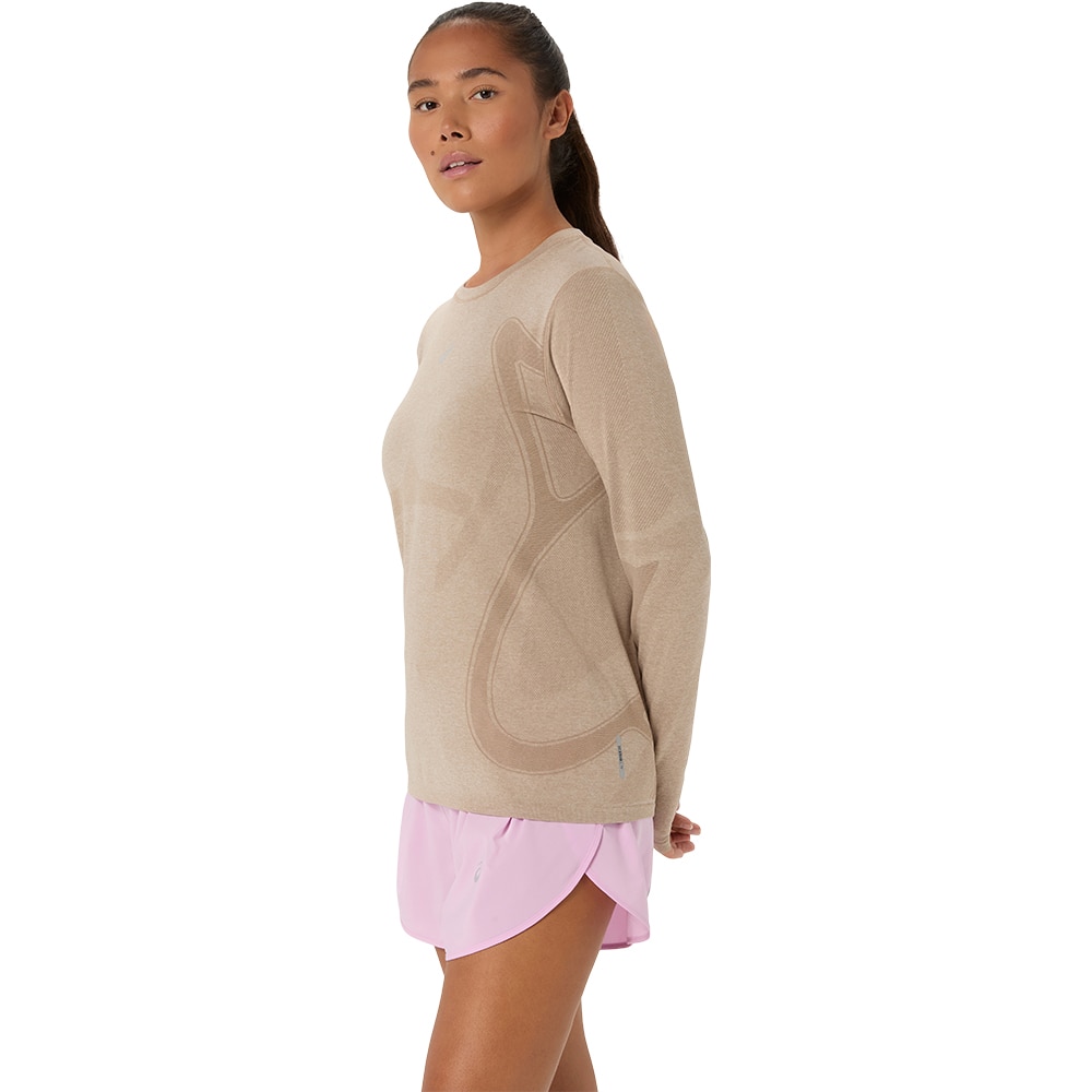 Asics Road Seamless Langermet Trøye Dame Beige