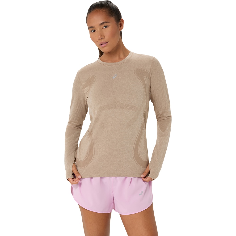 Asics Road Seamless Langermet Trøye Dame Beige