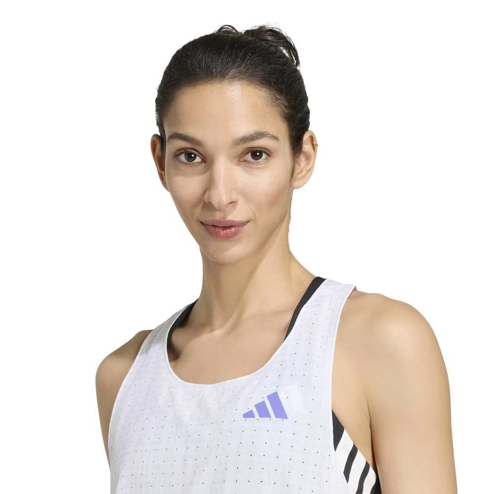 Adidas Adizero Singlet Dame Hvit/Lilla