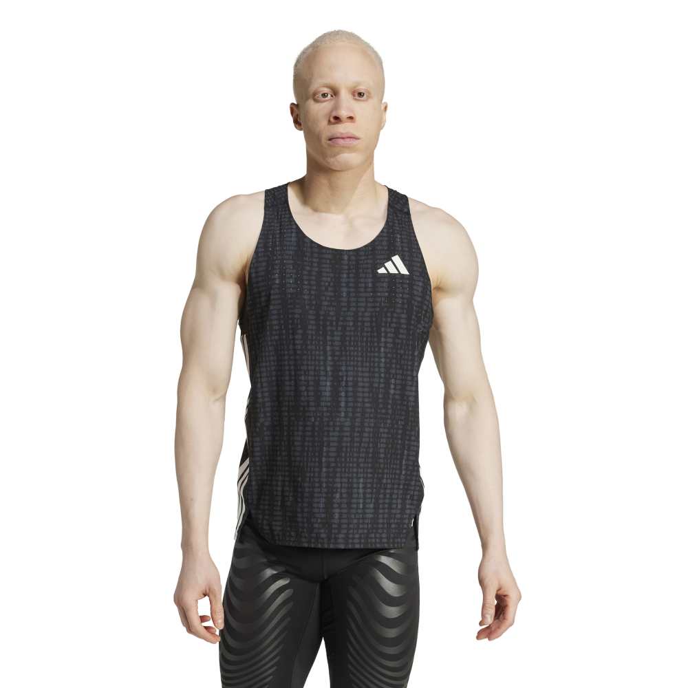 Adidas Adizero Singlet Herre Sort/Hvit