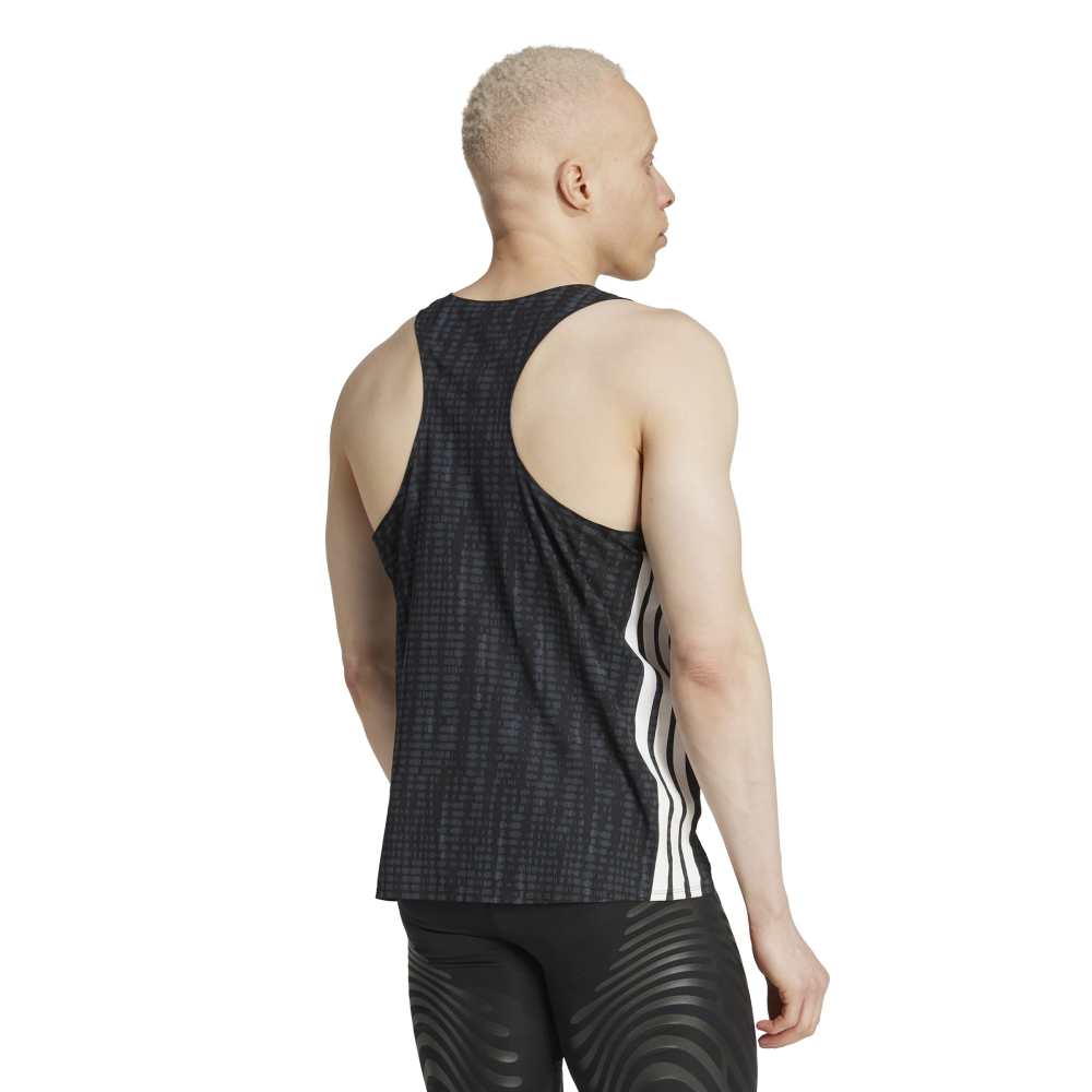 Adidas Adizero Singlet Herre Sort/Hvit