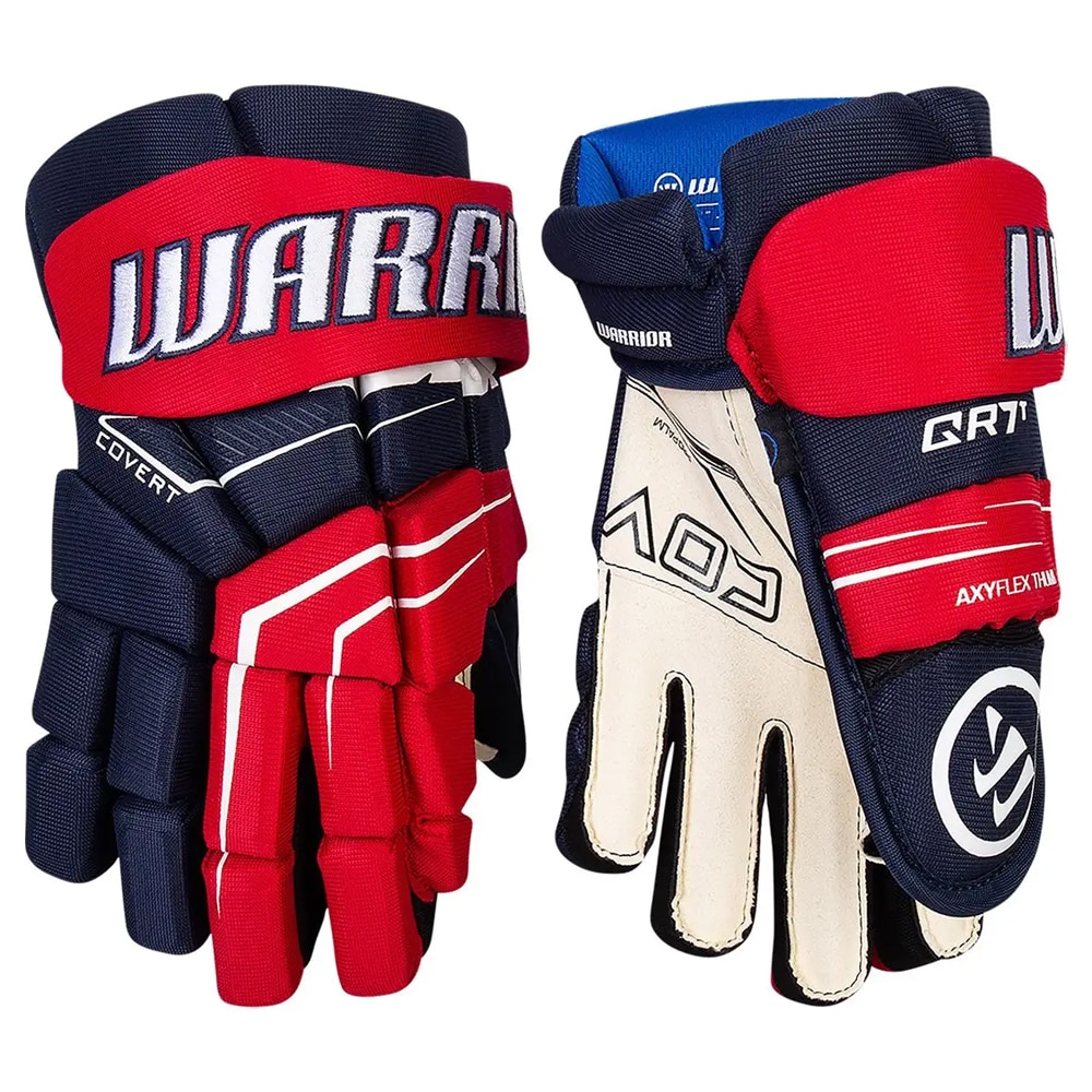 Warrior Covert QR7 T Junior Hockeyhanske Marine/Rød